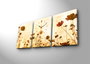 Wallity Reloj de Pared de Lienzo Decorativo 3 Piezas 3P3040CS-55 30x40cm Lona de Ante Marco de Madera 3cm